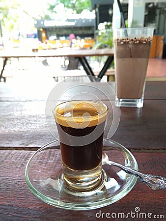 Arabica coffee single shot Stock Photo