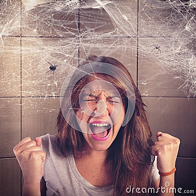 Arachnophobia Stock Photo