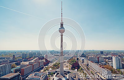 Arael view of Berlin Stock Photo