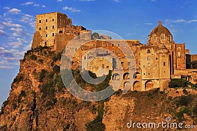 Aragonese castle. Ischia Stock Photo