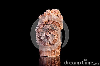 Aragonite gemstone, black with reflections, mineral and healing Stock Photo