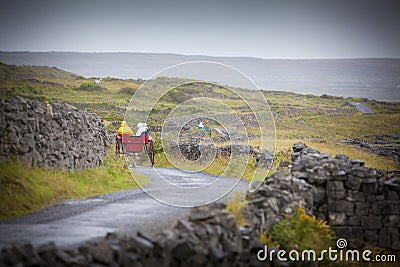 Aran Islands Horse Carts Stock Photo