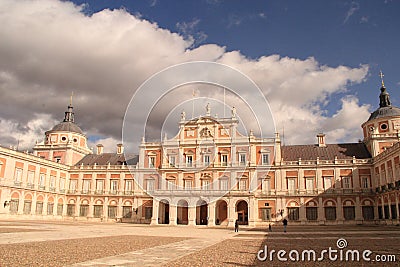 Aranjuez palace buildings and gardens in Madrid Stock Photo