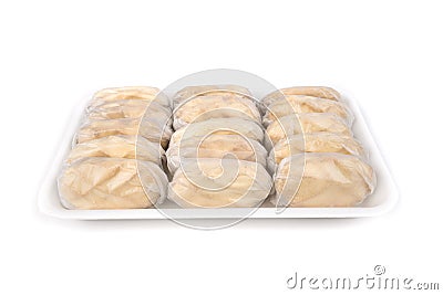 Araro arrowroot fragile wrapped cookies traditional snack treat philippines Stock Photo