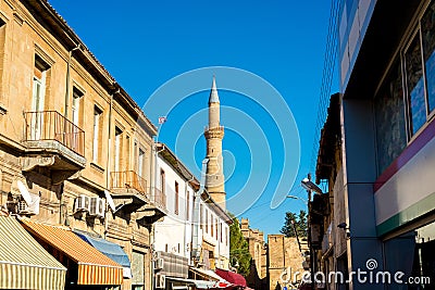 Arasta street, a touristic street leading to Selimiye mosque Stock Photo