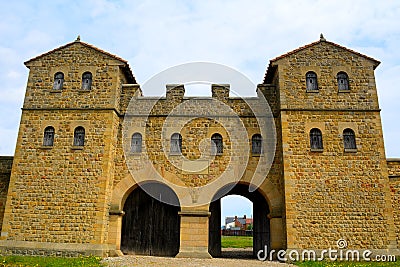 Arbeia Roman fort, South Shields, England Stock Photo