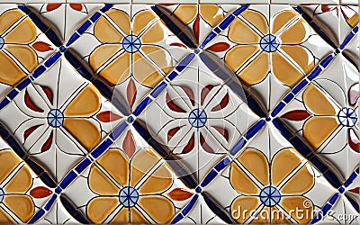 Arbic ceramic tile texture, classic and old school with 8K resolution Stock Photo