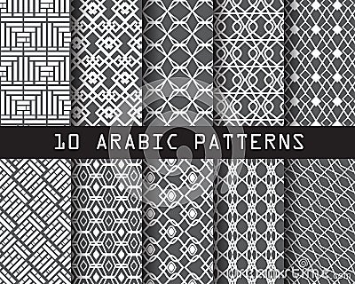 10 arbic patterns 3 Vector Illustration