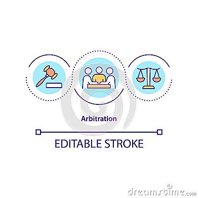 Arbitration concept icon Vector Illustration