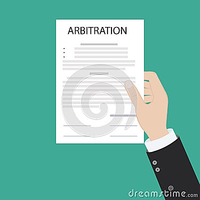 Arbitration law dispute legal resolution conflict Vector Illustration