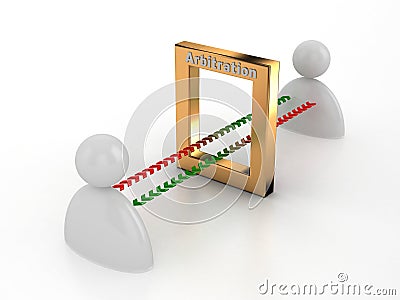 Arbitration | Moderating what's said and asked! Stock Photo