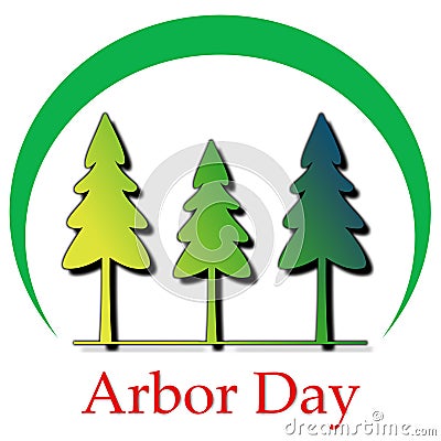 Arbor Day Logo Illustration Stock Photo