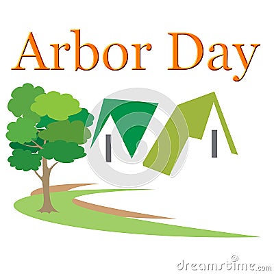 Arbor Day Logo Illustration Stock Photo