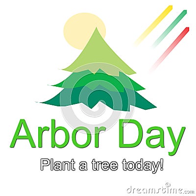 Arbor Day Logo Illustration Stock Photo