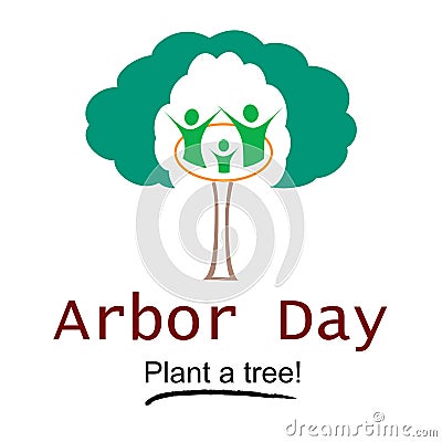 Arbor Day Logo Illustration Stock Photo