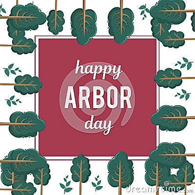 Arbor Day. Picture of a tree. Vector illustration for a holiday. Symbol of arboriculture, forests, agriculture. Space Vector Illustration