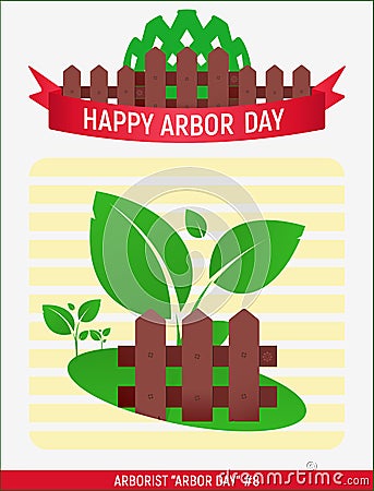 Vector. Arborist Arbor day #8 Vector Illustration