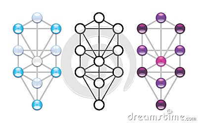 'Arbor Sephiroth' Qabbalistic Tree of Life Vector Illustration