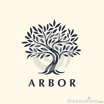 Arbor tree logo mark icon design 2 Vector Illustration
