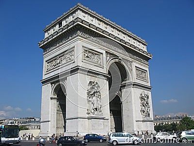 Arc de Triomphe Editorial Stock Photo