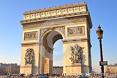 Arc de Triomphe Editorial Stock Photo