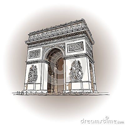 Arc de triomphe Vector Illustration