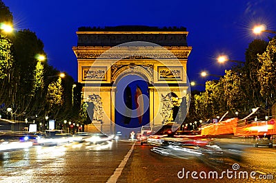 Arc de Triomphe - Arch of Triumph, Paris, France Stock Photo