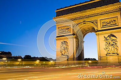 Arc de triomphe arch of triumph paris france Stock Photo