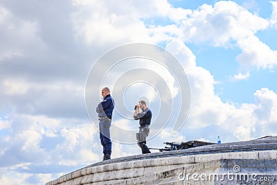 Arc de Triomphe Armed Forces Editorial Stock Photo