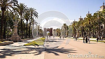Arc de Triomphe Barcelona Editorial Stock Photo