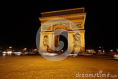 Arc de Triomphe on Charles de Gaulle square Stock Photo