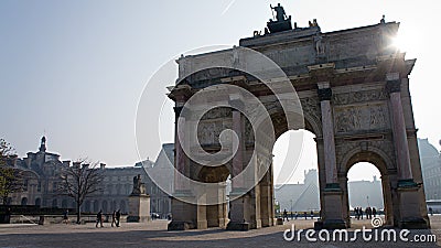 Arc de Triomphe du Carrousel Editorial Stock Photo