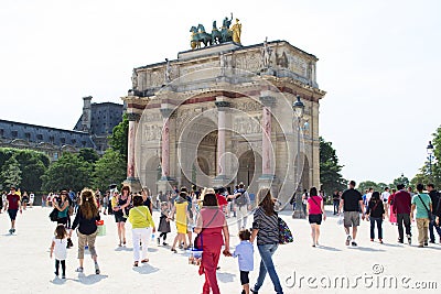 Arc de Triomphe du Carrousel Editorial Stock Photo