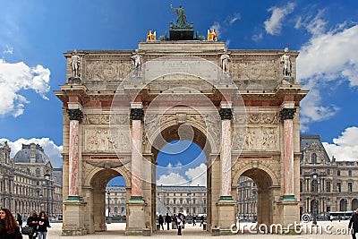 Arc de Triomphe du Carrousel Editorial Stock Photo