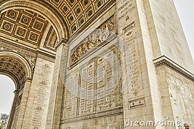 Arc de triomphe etoile in Paris Stock Photo