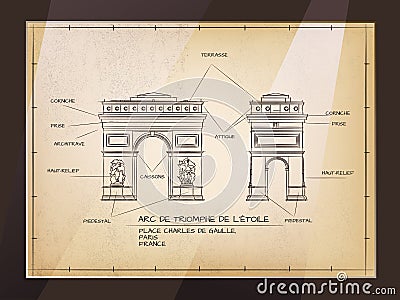 Arc De Triomphe Vector Illustration