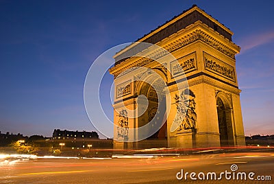 Arc de Triomphe Paris Stock Photo