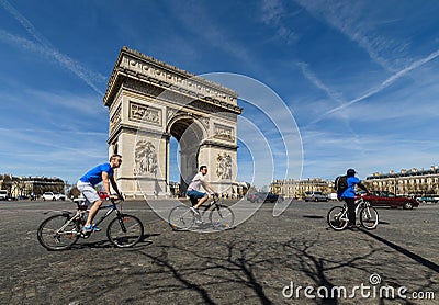 Arc de Triomphe Paris city Editorial Stock Photo