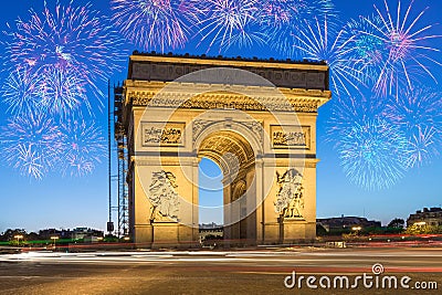 Arc de Triomphe Paris Editorial Stock Photo