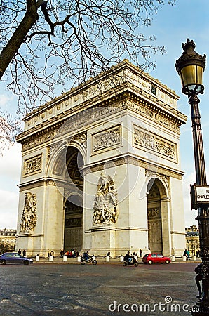 Arc de Triomphe, Paris France Stock Photo