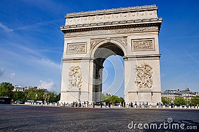 Arc de Triomphe, Paris, France Editorial Stock Photo