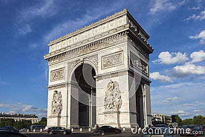 Arc de Triomphe in Paris Stock Photo