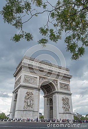 Arc de Triomphe, Paris, France Editorial Stock Photo