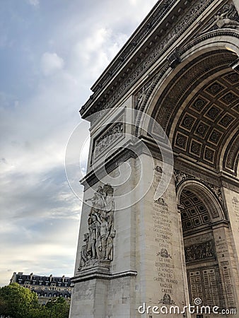 Arc de Triomphe, Paris France Editorial Stock Photo