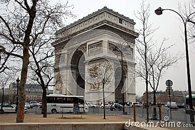 Arc de Triomphe Editorial Stock Photo