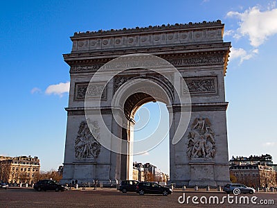 Arc de Triomphe, Paris Editorial Stock Photo