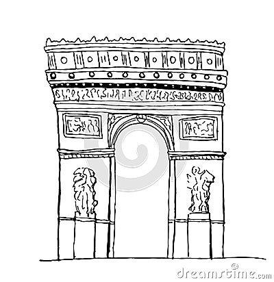 Arc de Triomphe Vector Illustration