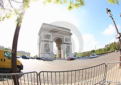 Arc de Triomphe Paris Editorial Stock Photo