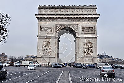 Arc de Triomphe, Paris Editorial Stock Photo