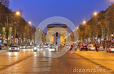 Arc de Triomphe, Paris Editorial Stock Photo